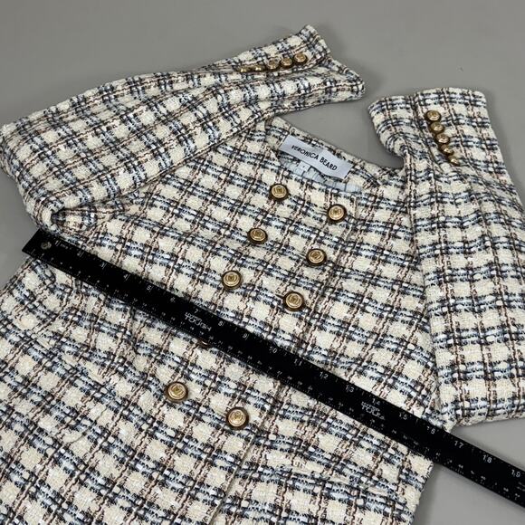 VERONICA BEARD Bentley Tweed Jacket Sz-2 Ivory/Camel 2406TW6810474 - Picture 14 of 16